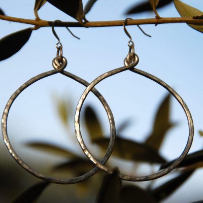 2-inch hammered hoops