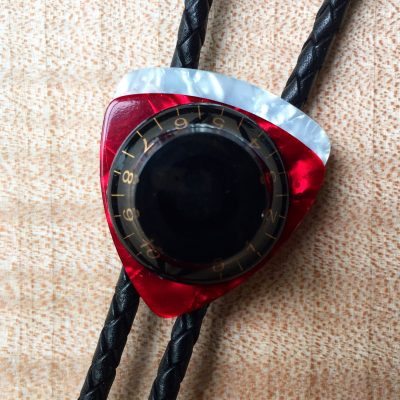 Gibson Knob Bolo Tie - Black / Red