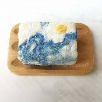 Sun and Waves Felted Soap